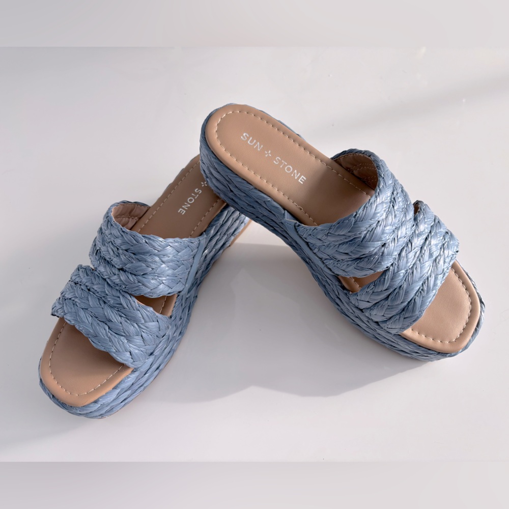 Sun + Stone Olinkaa Espadrille Wedge Sandals